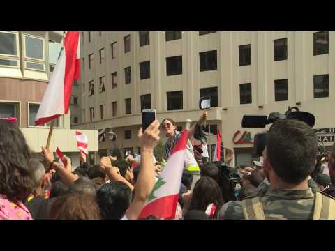 Lebanese continue protests as Lebanon's government frays