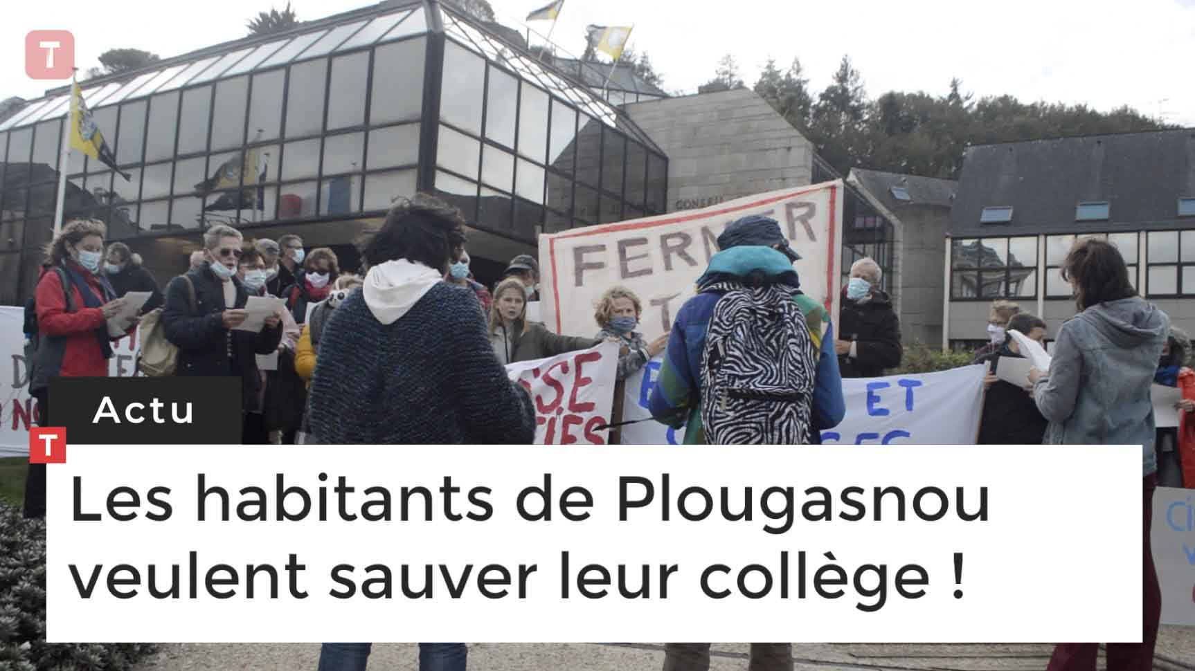 Les habitants de Plougasnou veulent sauver leur collège !  (Le Télégramme)