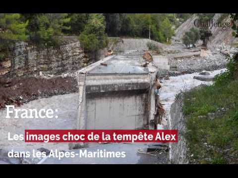 France : Les images choc de la tempête Alex dans les Alpes Maritimes