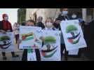 Palestinian women's protest against the Emirates-Bahrain agreement