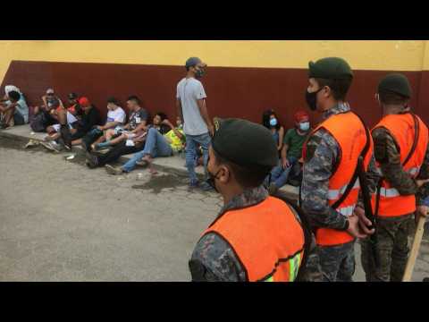 US-bound Honduran migrants are stopped by Guatemalan authorities