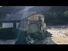 France: people empty a chalet by the V&eacute;subie river on the verge of collapsing - Label : AFPTV - First images - Category : News