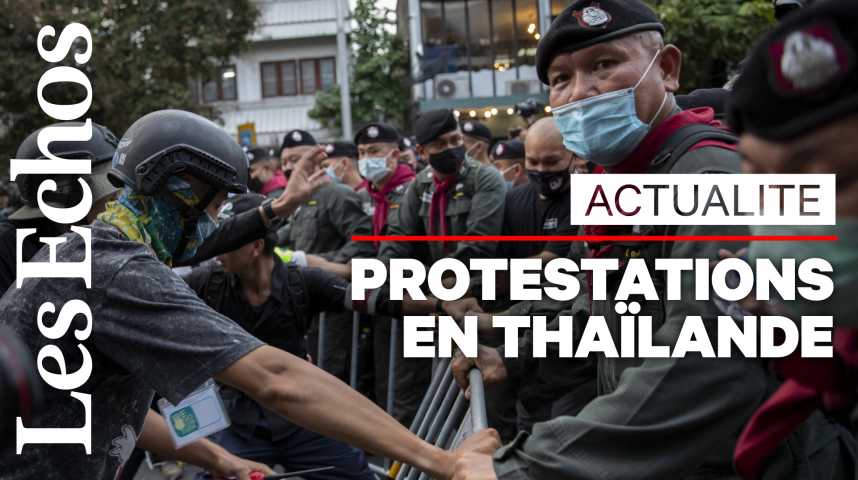 Illustration pour la vidéo En Thaïlande, des milliers de manifestants pro-démocratie défient le pouvoir