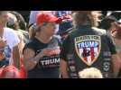 Hundreds of Trump supporters gather in Florida ahead of campaign rally
