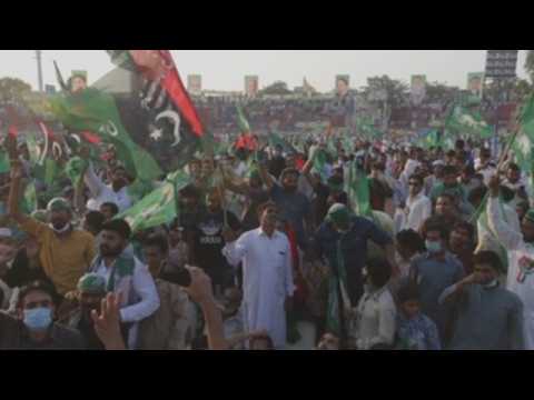 Pakistan's opposition parties hold first joint anti-government rally