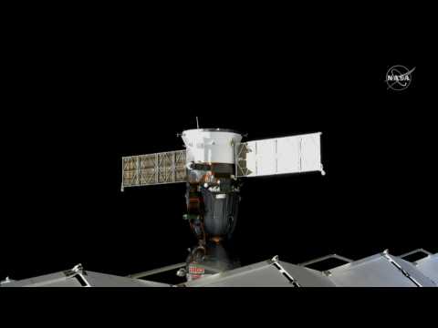Soyuz capsule undocks from Space Station, begins return journey to Earth