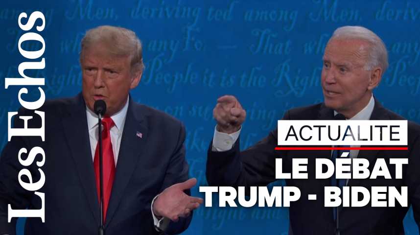 Illustration pour la vidéo Dernier débat offensif entre Donald Trump et Joe Biden avant le vote
