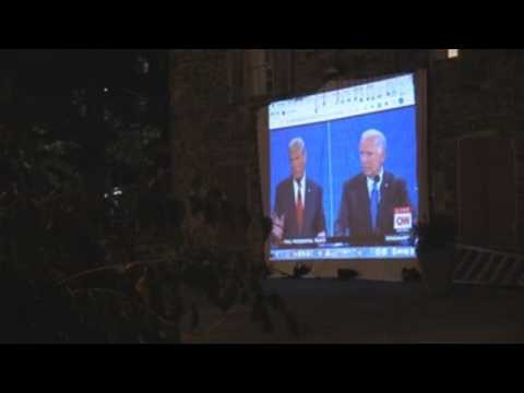 New Yorkers gather in Brooklyn to watch presidential debate