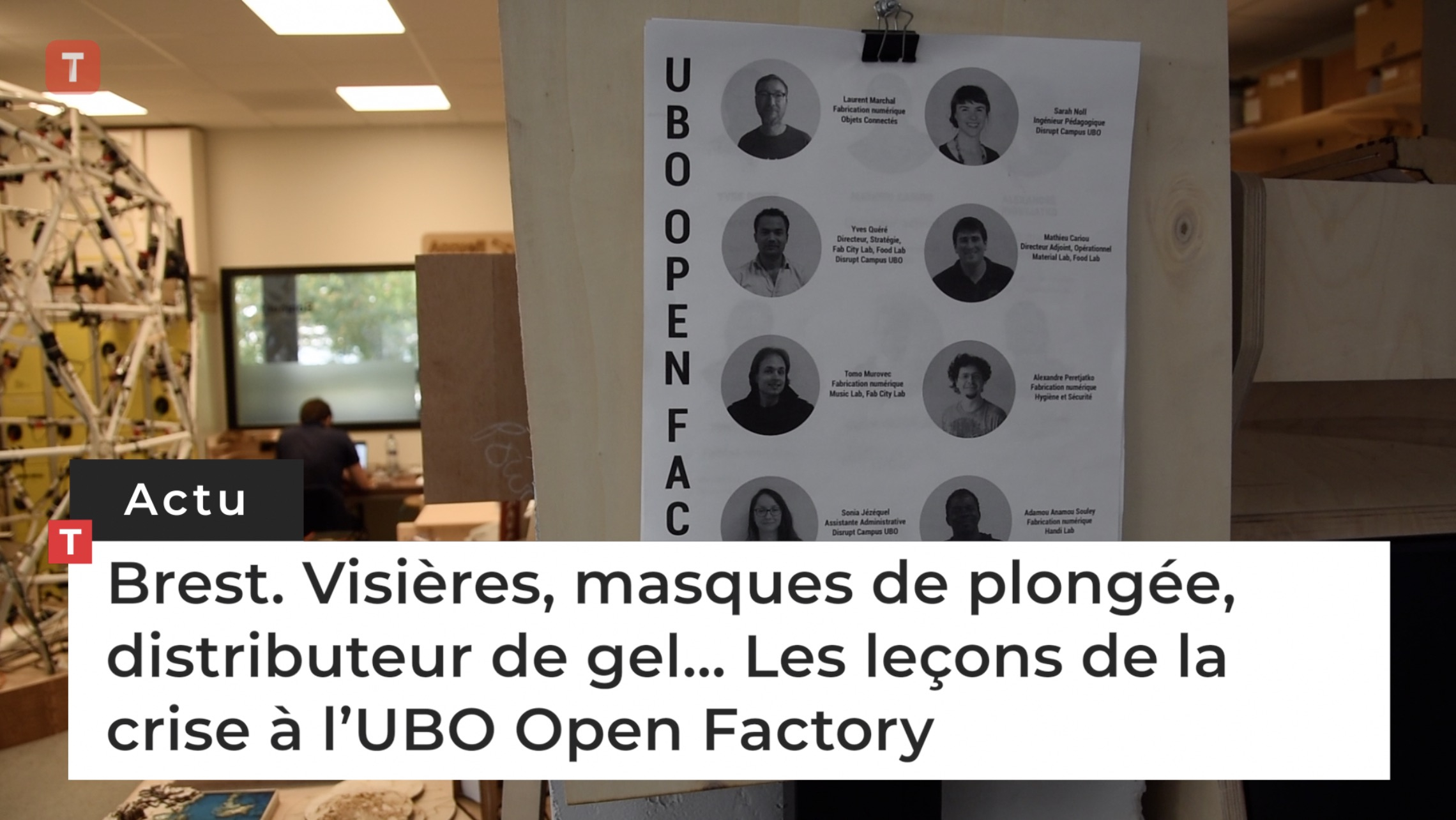 Brest. Visières, masques de plongée, distributeur de gel... Les leçons de la crise à l’UBO Open Factory (Le Télégramme)