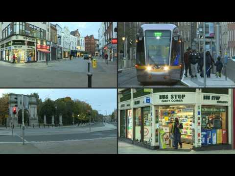 Virus: scene in central Dublin as Ireland locks down for second wave