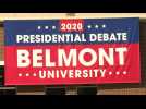 Exterior view of the venue at Belmont University ahead of final presidential debate