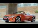 2020 Lexus LC Convertible in Blazing Carnelian Trailer