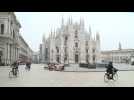 Milan's Piazza del Duomo as new lockdown comes into effect for Lombardy region