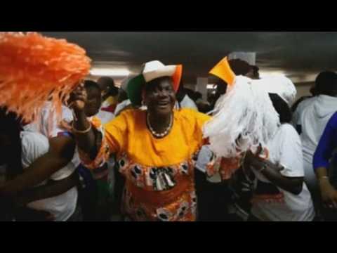 Ouattara supporters celebrate Ivorian elections victory