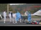 Evacuation of covid-19 patients at Avignon airport