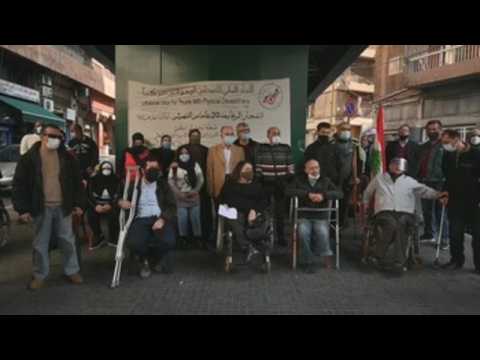 Protesters in Beirut demand rights of people with disabilities