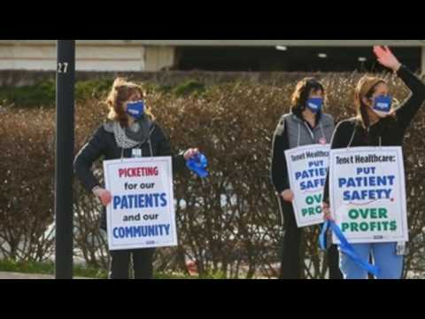 Nurses in Massachusetts protest over pandemic working conditions
