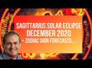 Sagittarius Solar Eclipse 14th December 2020 + Zodiac Sign Forecasts