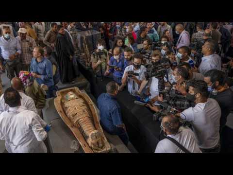 Watch: Archaeologists find at least 100 coffins from Egypt's Ptolemaic dynasty
