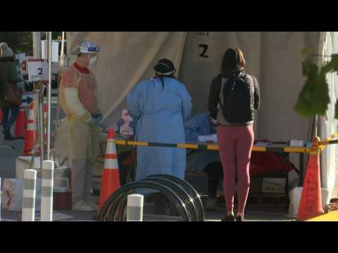 Scene at Covid-19 testing site in Washington as cases rise across the US