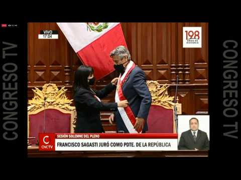 Centrist Francisco Sagasti sworn in as Peru's new president