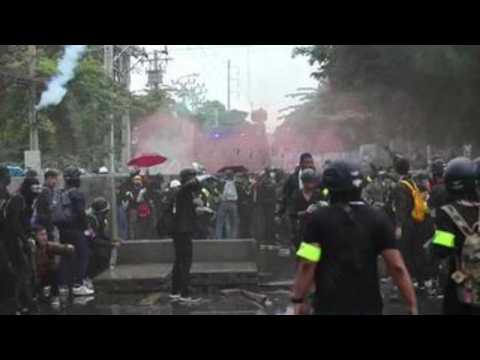 Police use tear gas on protesters in Bangkok