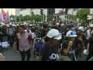 Thai pro-democracy protesters gather for march to the German embassy
