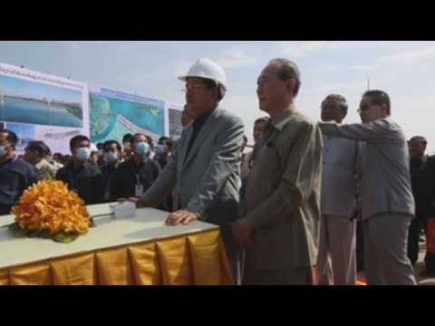 Cambodian PM attends groundbreaking ceremony of new bridge in Phnom Penh