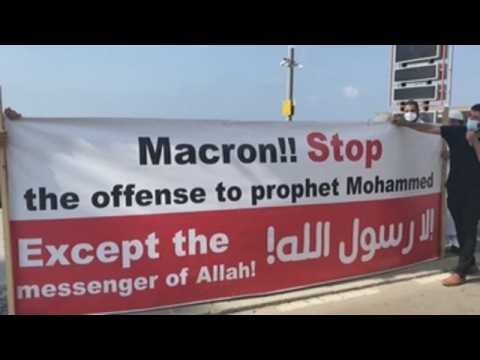 A dozen people protest in Israel against Macron speech