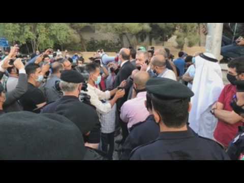 Protest in Jordan in front of French embassy