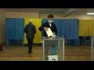 Ukraine's President casts his vote in local elections
