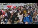 Women's march for solidarity action in Minsk