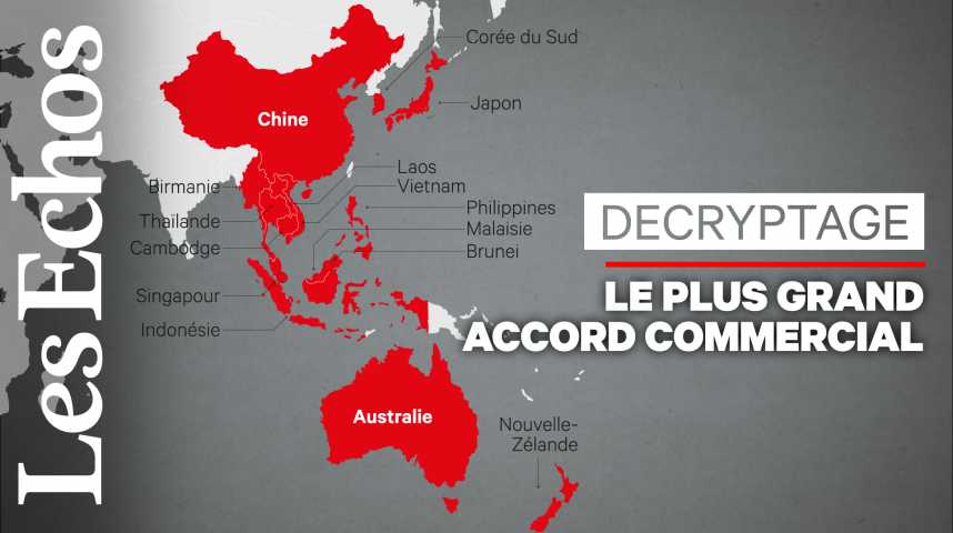 Illustration pour la vidéo La plus grande zone de libre-échange au monde est désormais en Asie et au Pacifique