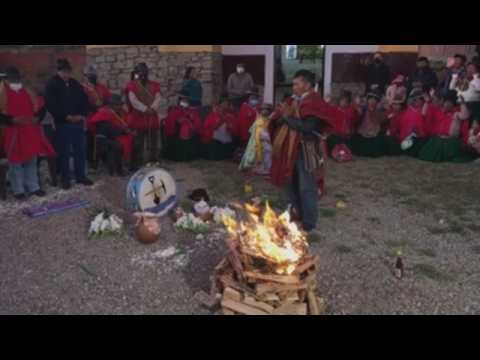 Bolivia's indigenous people gather to pray for rain