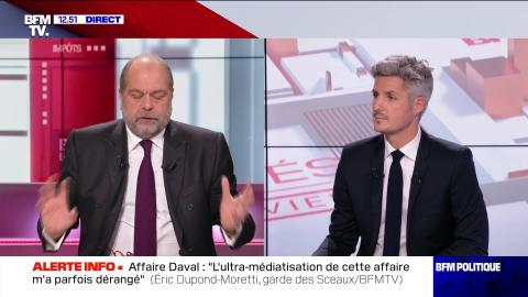 L'ultra-médiatisation de l'affaire Daval m'a parfois dérangé", Eric Dupond-Moretti - 22/11  (BFM TV)