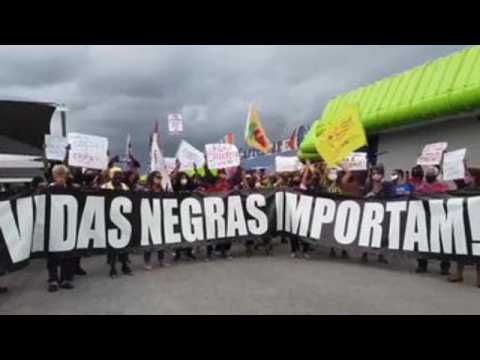 Protests over death of black man in a supermarket continue in Brazil