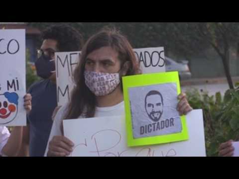 Protest against President Nayib Bukele in San Salvador