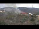 Houses burn ahead of the handover of Lachin district to Azerbaijan - Label : AFPTV - First images - Category : News