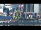 Japan: Authorities re-install Olympic Rings in Tokyo Bay