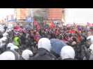 Riot police in Brussels intervene in protest for Armenia