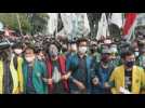 Indonesia sees 3rd day of protests against labor law after hundreds arrested