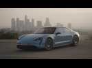 The new Porsche Taycan 4S Design in Frozen Blue