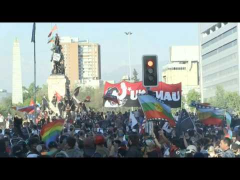 Protest in Santiago's Italy Square as social outcry continues in Chile