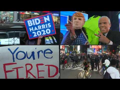'Happiest Day for the USA': people celebrate Biden win in Times Square