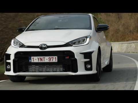 2020 Toyota GR Yaris Convenience Pack in Chamonix White Track driving