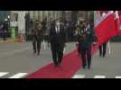 Peru: Congress leader Manuel Merino arrives for swearing in ceremony