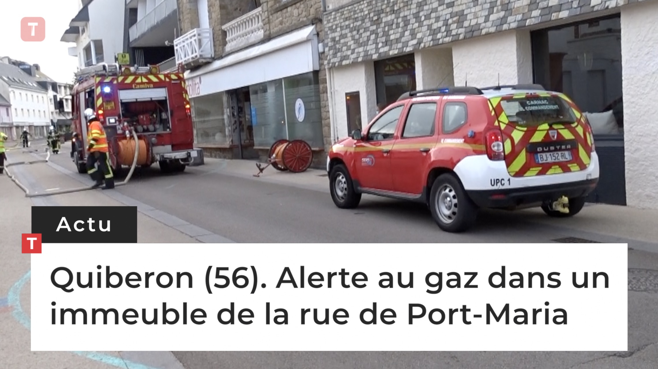 Quiberon (56). Alerte au gaz dans un immeuble de la rue de Port-Maria (Le Télégramme)