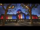San Francisco city hall lights up to celebrate US elections