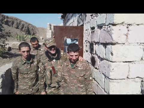 Nagorno Karabakh, fighting between Armenian and Azerbaijani forces
