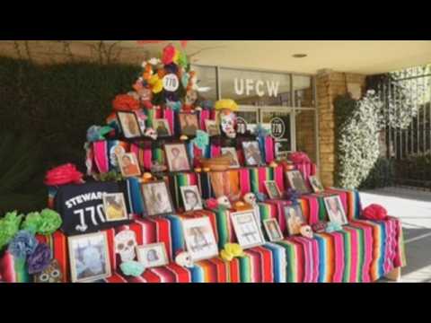 Day of the Dead altar in Los Angeles honors essential workers killed by Covid-19